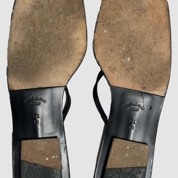 Yves Saint Laurent Black Minimalist Sandals - Picture 2 of 5